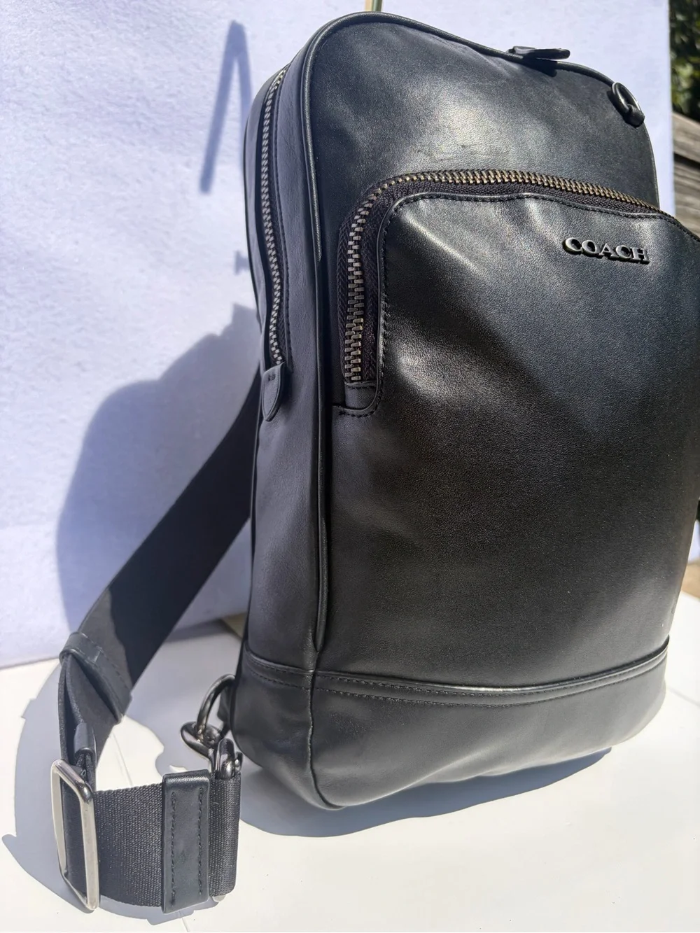 Coach Graham Pack in Smooth Black Leather (Style C2931)